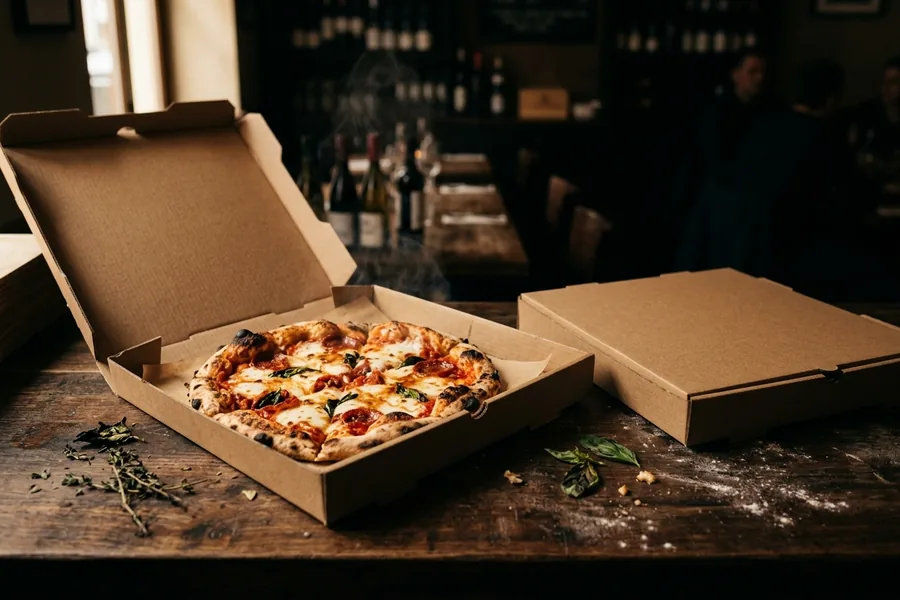 Frische Pizza im Karton – Pizza La Mamma