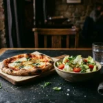 Mittagsmenü: Pizza mit Salat – Pizza La Mamma
