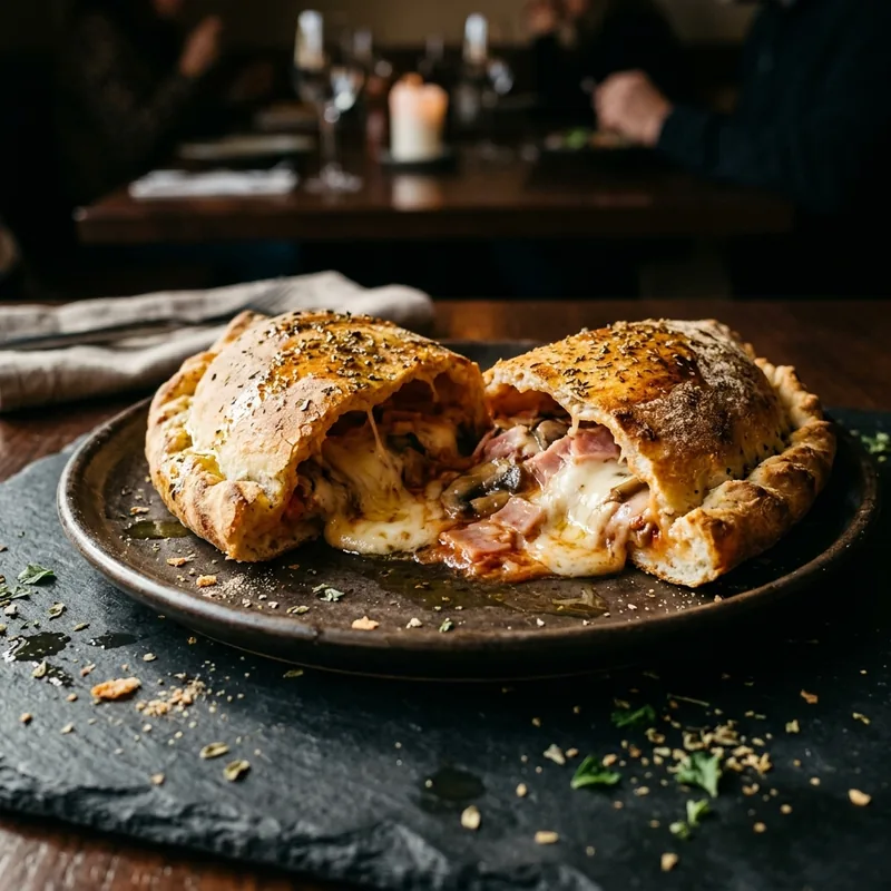 Pizza La Mamma – Calzone aufgeschnitten