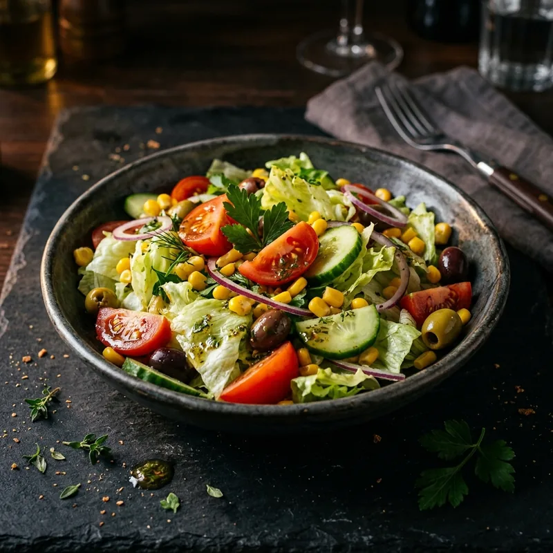Pizza La Mamma – Gemischter Salat in der Schüssel