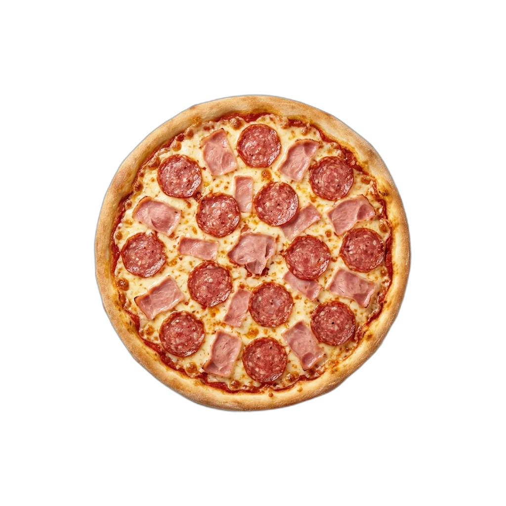 Nr. 18 Vorderschinken, Salami – Pizza La Mamma