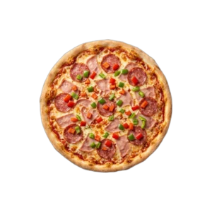 Nr. 31 Vorderschinken, Salami, Paprika – Pizza La Mamma