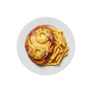 Nr. 319 Schnitzel Hawaii – Pizza La Mamma