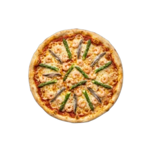 Nr. 37 Krabben, Spargel, Sardellen – Pizza La Mamma