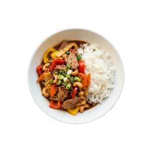 Nr. 375 Ente gebraten „Koon-Poo“ mit Paprika … – Pizza La Mamma