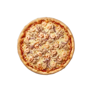 Nr. 39 Thunfisch, Zwiebeln, Krabben – Pizza La Mamma