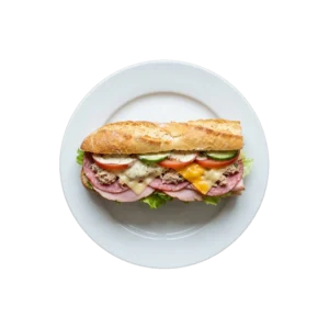 Nr. 475 Baguette mit Käse, Schinken, Thunfisch und Salami – Pizza La Mamma